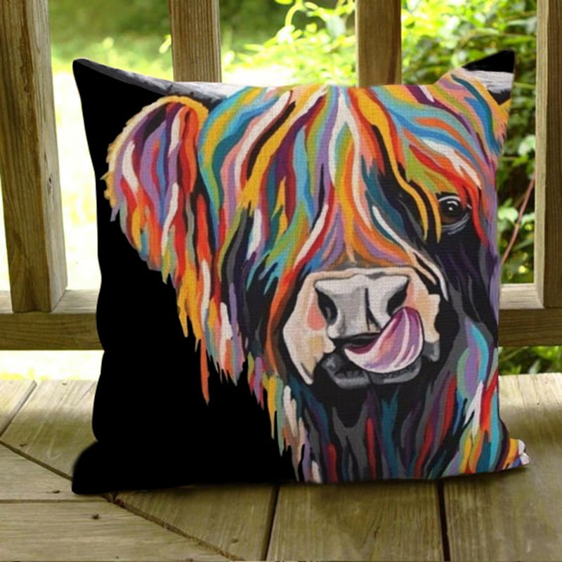 Fashionable And Personalized French Dou Niu Animal Series Printed Pillow (Pillowcase 45*45)