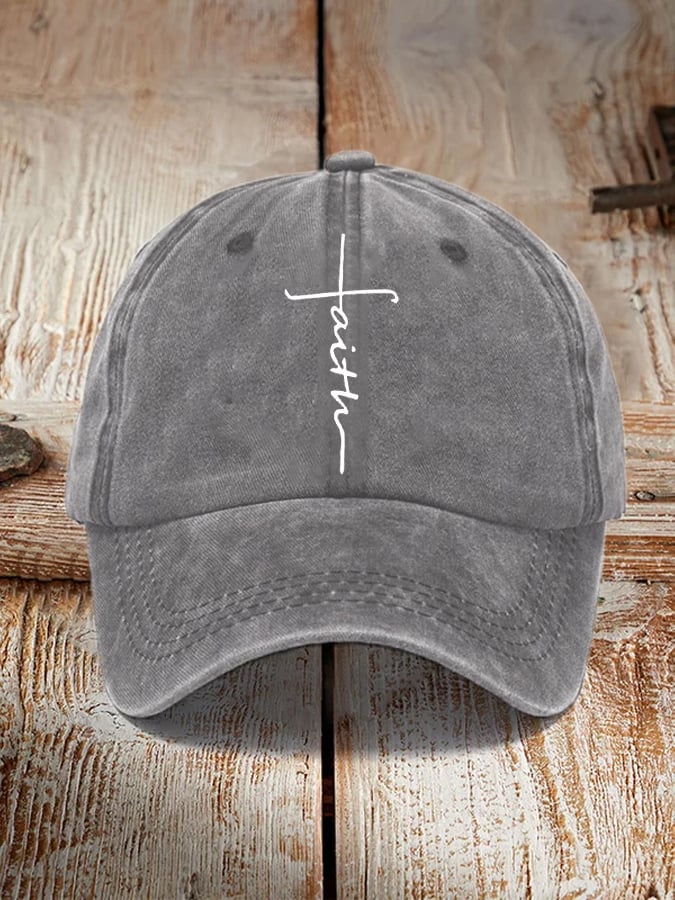Casual Jesus Faith Cross Printed Hat