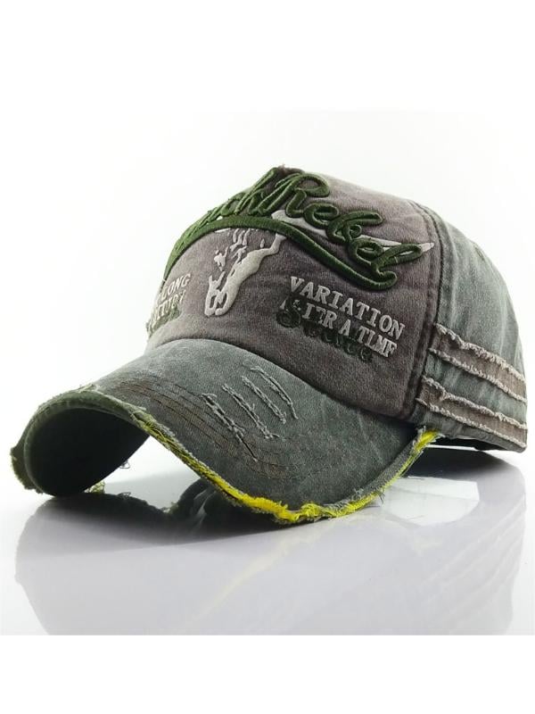 Men's Distressed Vintage Embroidered Baseball Cap