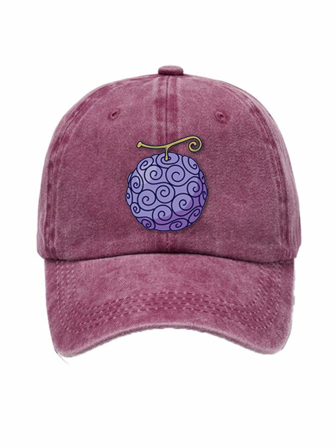 Unisex Distressed Washed Cotton Devil Fruit Hat