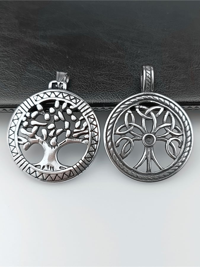 Men's Vintage Viking Tree of Life Pendant Necklace