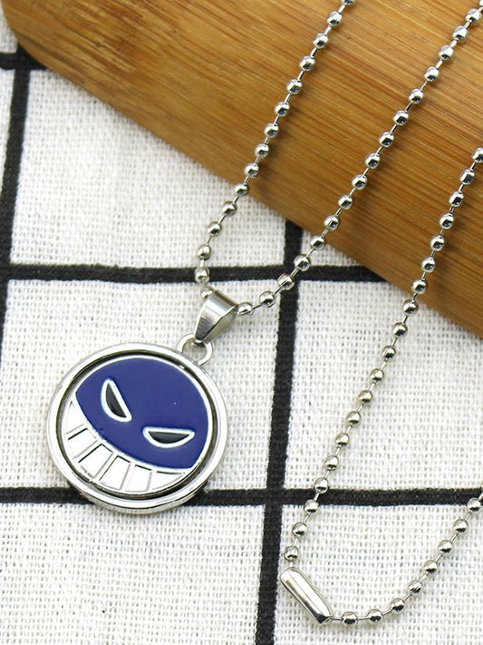Fashion   Creative Turnable Smiley Necklace