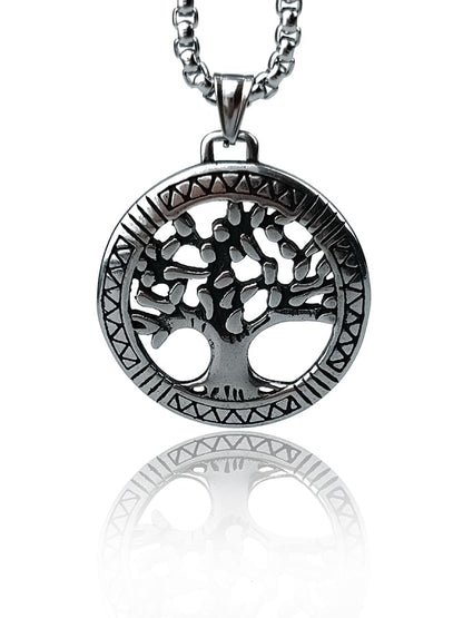Men's Vintage Viking Tree of Life Pendant Necklace