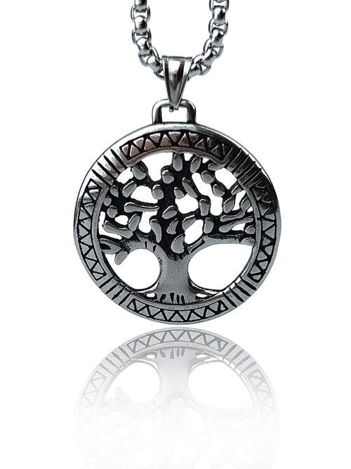Men's Vintage Viking Tree of Life Pendant Necklace
