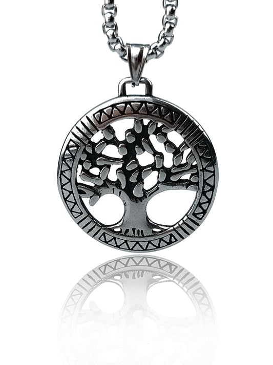 Men's Vintage Viking Tree of Life Pendant Necklace