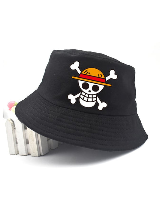 Men's Cotton Cartoon Skull Outdoor Casual Sun Shade Basin Hat