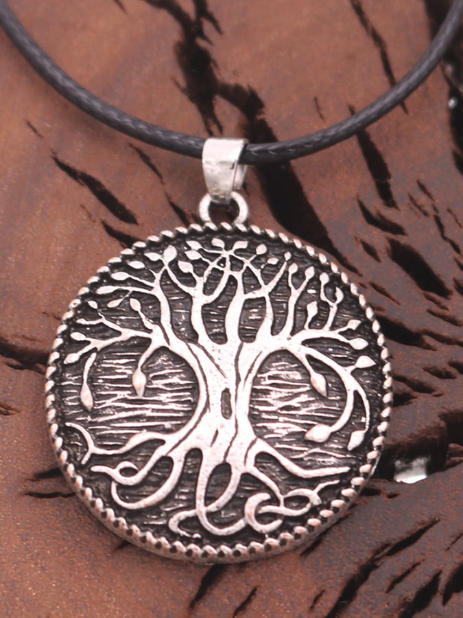 Men's Vintage Tree of Life Pendant Necklace