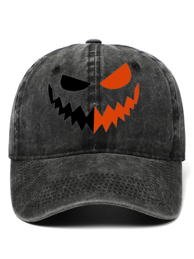 Men's Horror Print Smiley Cap