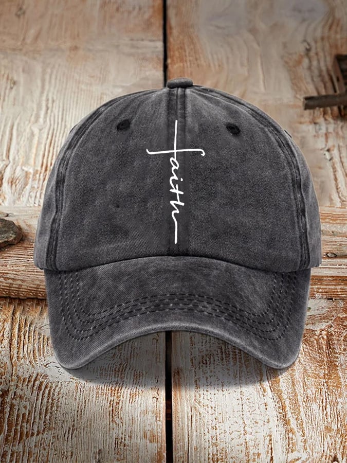 Casual Jesus Faith Cross Printed Hat