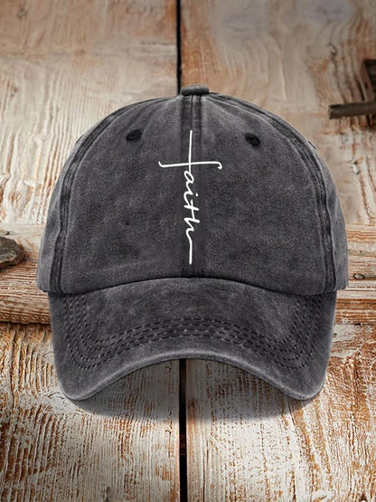 Casual Jesus Faith Cross Printed Hat