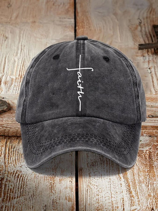Casual Jesus Faith Cross Printed Hat