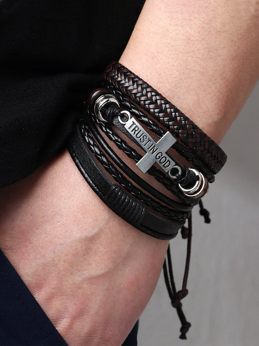 Hand Woven Cross Bracelet
