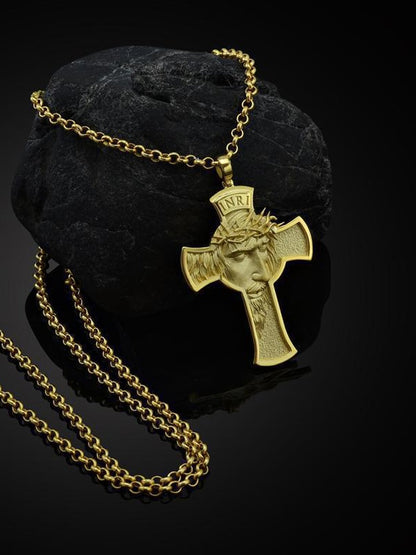 Men's Jesus Cross Faith Necklace