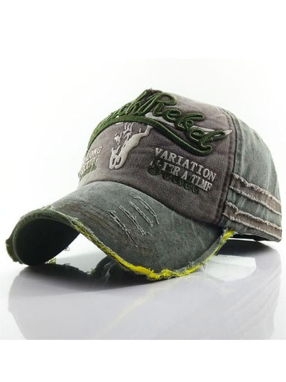 Men's Distressed Vintage Embroidered Baseball Cap