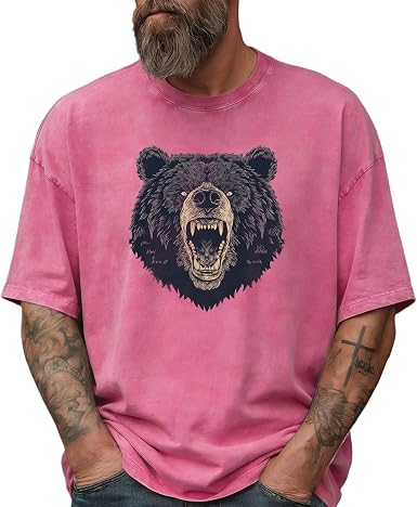 MARSVOVO Unisex Summer Pink Graphic Tees Short Sleeve Classic