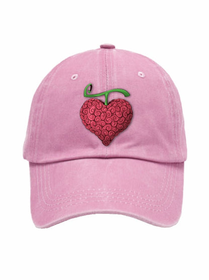 Unisex Distressed Washed Cotton Devil Fruit Hat
