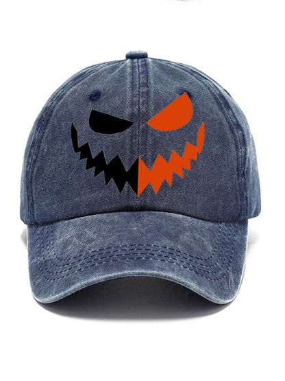 Men's Horror Print Smiley Cap