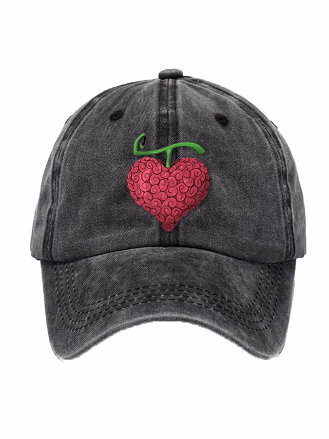 Unisex Distressed Washed Cotton Devil Fruit Hat