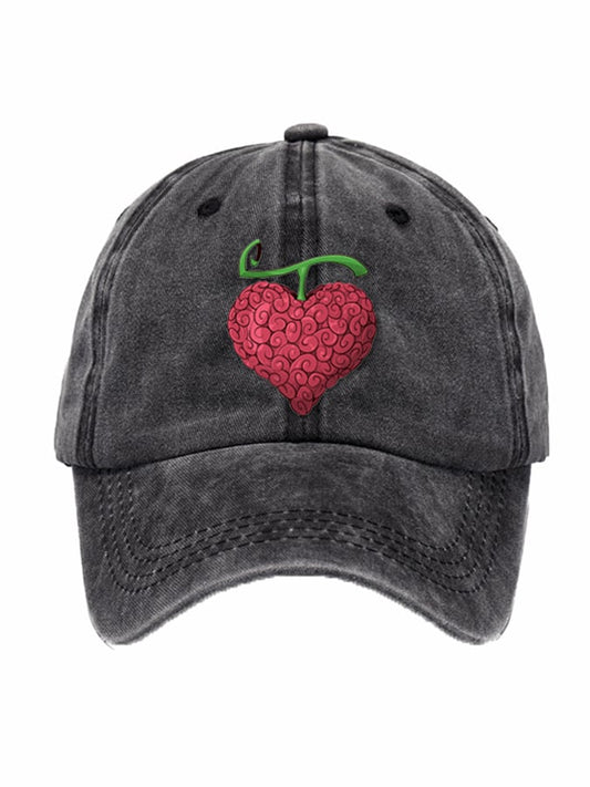 Unisex Distressed Washed Cotton Devil Fruit Hat