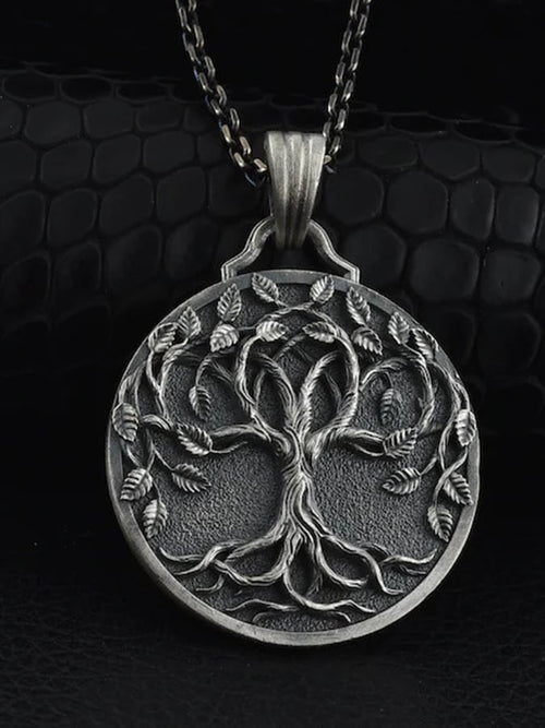 Men's Vintage Tree of Life Pendant Necklace