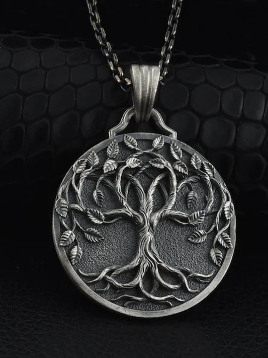 Men's Vintage Tree of Life Pendant Necklace