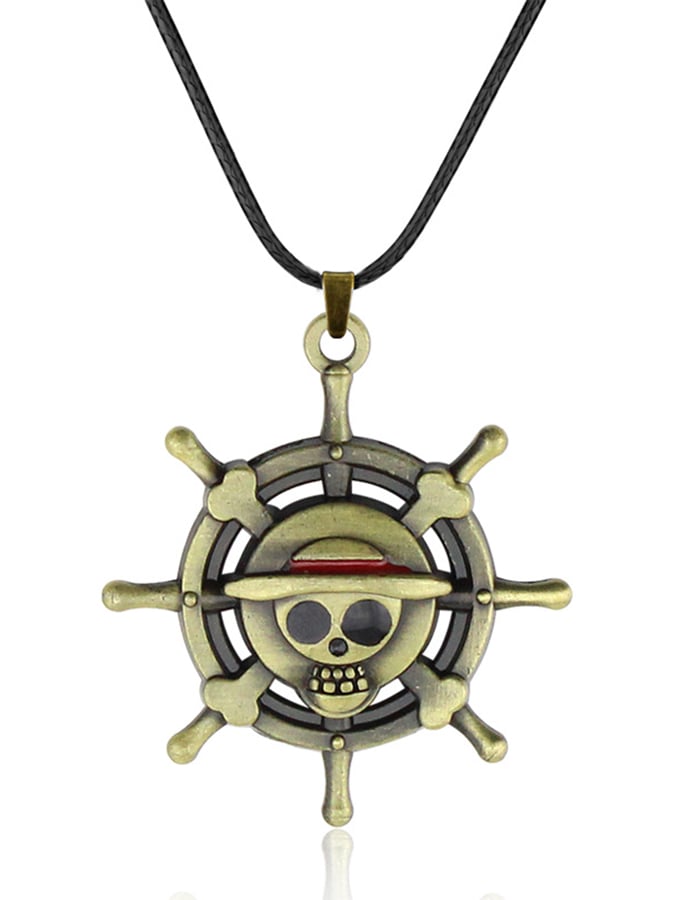 Fashion   Creative Rudder Logo Alloy Necklace