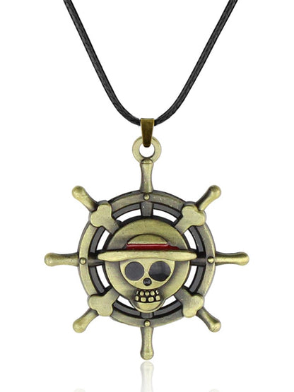 Fashion   Creative Rudder Logo Alloy Necklace