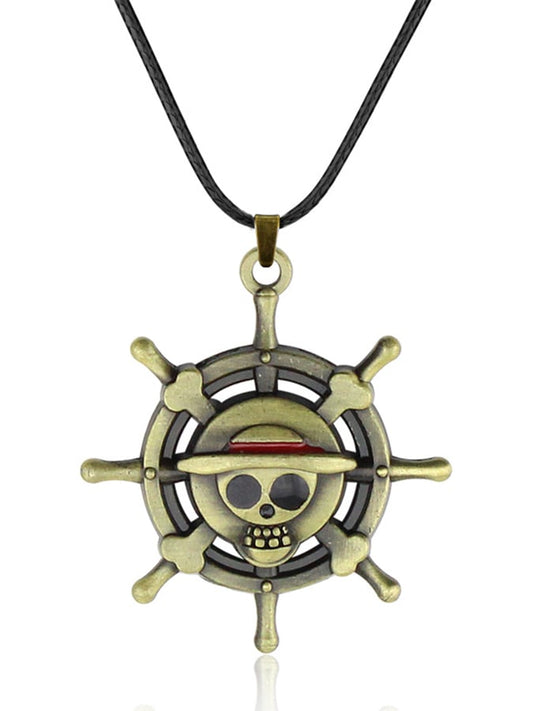 Fashion   Creative Rudder Logo Alloy Necklace