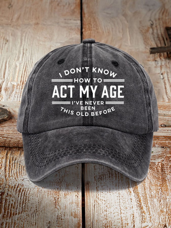 Alphabet Print Baseball Cap