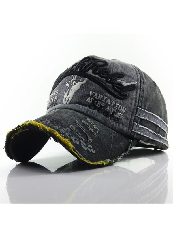 Men's Distressed Vintage Embroidered Baseball Cap