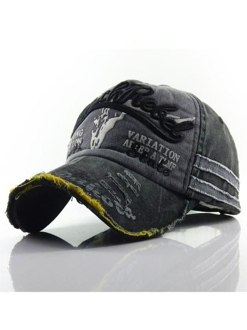 Men's Distressed Vintage Embroidered Baseball Cap