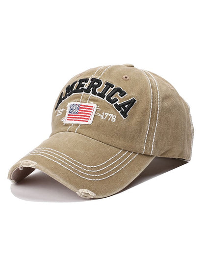 Flag With Broken Elements Peaked Cap