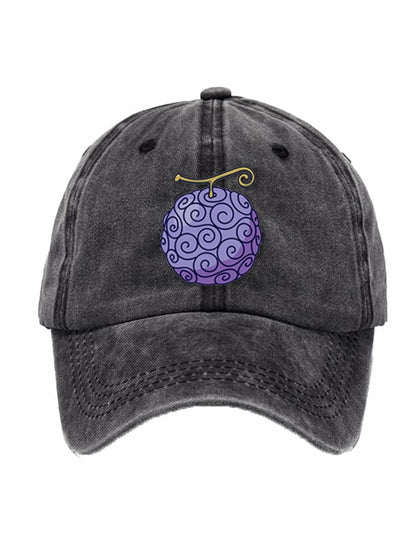 Unisex Distressed Washed Cotton Devil Fruit Hat