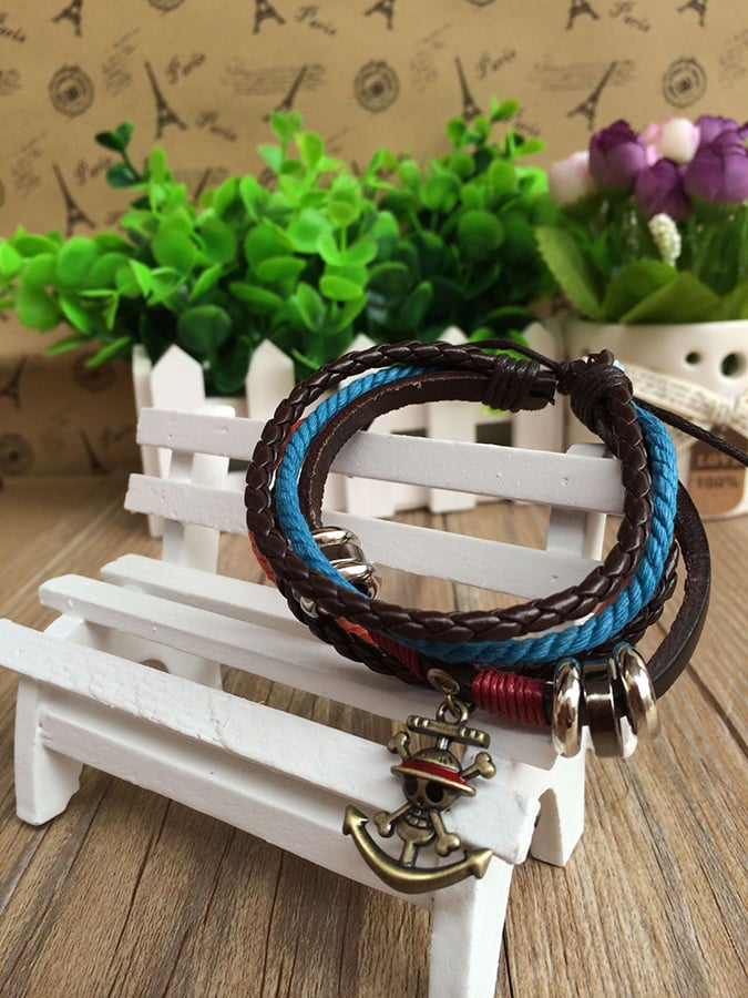 Creative   Vintage Multi-Layer Adjustable Leather Bracelet
