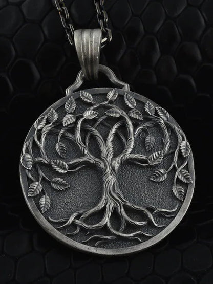 Men's Vintage Tree of Life Pendant Necklace