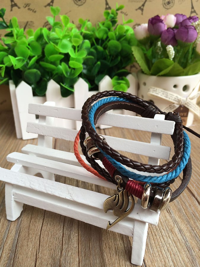 Creative   Vintage Multi-Layer Adjustable Leather Bracelet